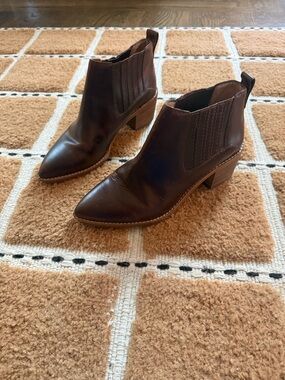 Madewell Dark Brown Leather Ankle Booties